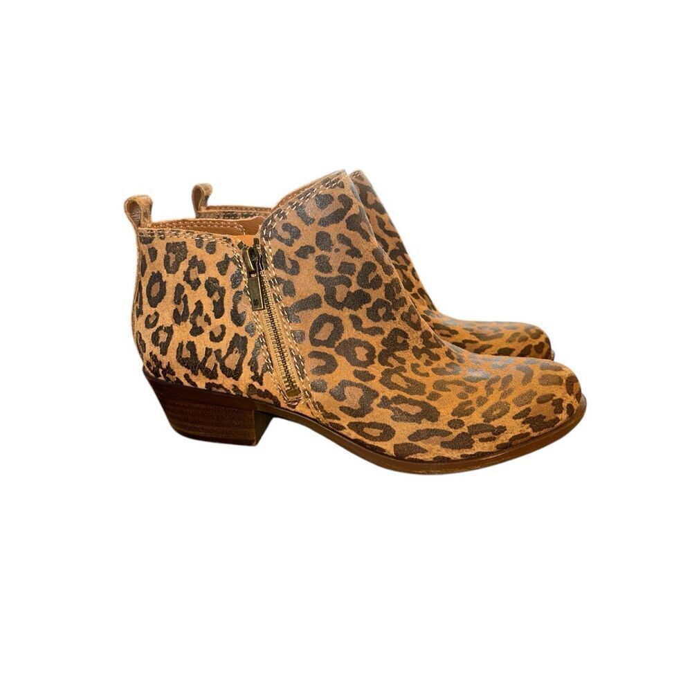 Lucky Brand Women's Basel Ankle Booties #404611 - Javan Print Suede size 7.5